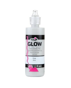 Tulip Glow In The Dark Dimensional Fabric Paint Gray 4 fl oz (29021) (OUTLET)