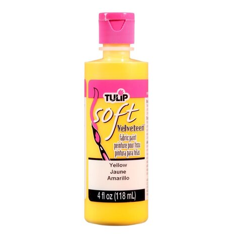 Tulip Velveteen Brush-On Soft Fabric Paint Yellow 4 fl oz (26545) (OUTLET)