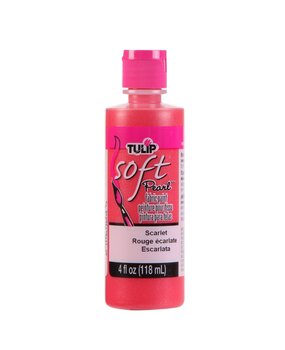 Tulip Pearl Brush-On Soft Fabric Paint Scarlet 4 fl oz (26539) (OUTLET)