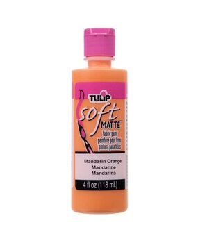 Tulip Matte Brush-On Soft Fabric Paint Mandarin Orange 4 fl oz (21733) (OUTLET)
