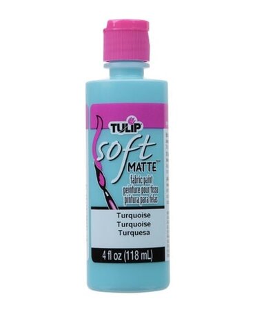 Tulip Matte Brush-On Soft Fabric Paint Turquoise 4 fl oz (21731) (OUTLET)