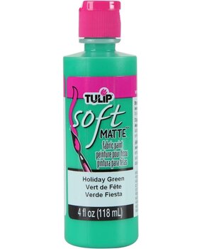 Tulip Matte Brush-On Soft Fabric Paint Holiday Green 4 fl oz (20411) (OUTLET)