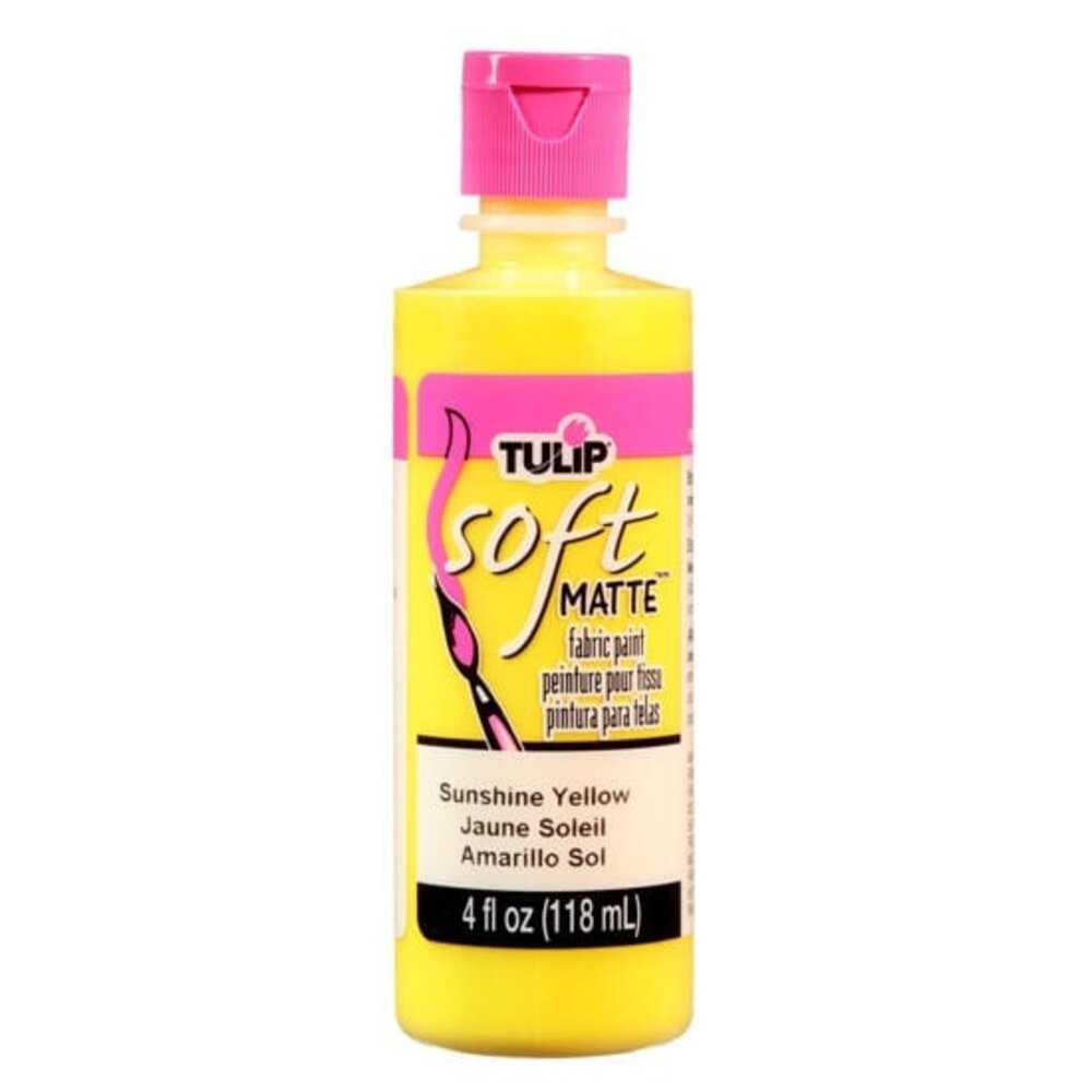 Tulip Matte Brush-On Soft Fabric Paint Sunshine Yellow 4 fl oz (20406) (OUTLET) Tulip Matte Brush-On Soft Fabric Paint Sunshine Yellow 4 fl oz (20406) (OUTLET)