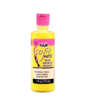 Tulip Matte Brush-On Soft Fabric Paint Sunshine Yellow 4 fl oz (20406) (OUTLET)