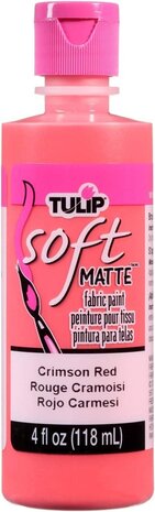Tulip Matte Brush-On Soft Fabric Paint Crimson Red 4 fl oz (20405) (OUTLET)