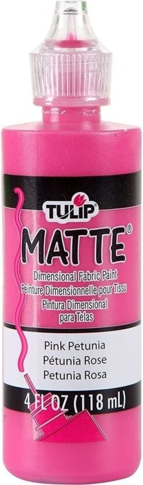 Tulip Matte Dimensional Fabric Paint Pink Petunia 4 fl oz (15557) (OUTLET)