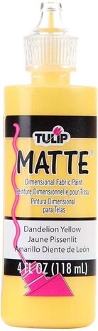 Tulip Matte Dimensional Fabric Paint Dandelion Yellow 4 fl oz (15555) (OUTLET)