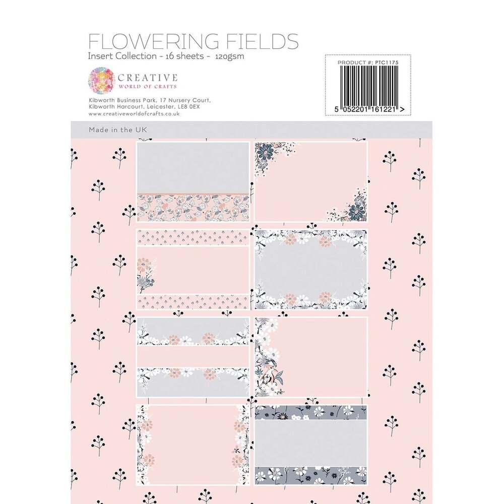 The Paper Tree Flowering Fields A4 Insert Collection (PTC1175) (OUTLET)