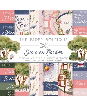The Paper Boutique Summer Garden 8x8 Inch Embellishments Pad (PB1930) (OUTLET)