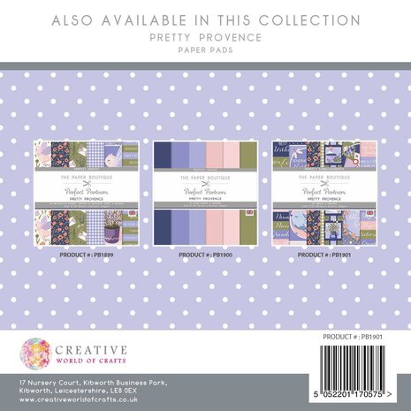 The Paper Boutique Perfect Partners Pretty Provence 8x8 Inch Embellishment Pad (PB1901) (OUTLET)