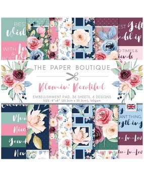 The Paper Boutique Bloomin Beautiful 8x8 Inch Embellishment Pad (PB1754) (OUTLET)
