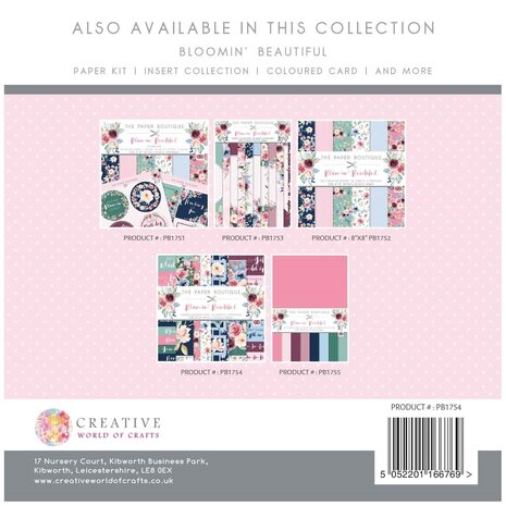 The Paper Boutique Bloomin Beautiful 8x8 Inch Embellishment Pad (PB1754) (OUTLET) The Paper Boutique Bloomin Beautiful 8x8 Inch Embellishment Pad (PB1754) (OUTLET)