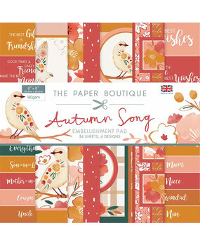 The Paper Boutique Autumn Song 8x8 Inch Embellishments Pad (PB1464) (OUTLET)