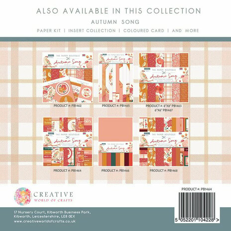The Paper Boutique Autumn Song 8x8 Inch Embellishments Pad (PB1464) (OUTLET) The Paper Boutique Autumn Song 8x8 Inch Embellishments Pad (PB1464) (OUTLET)