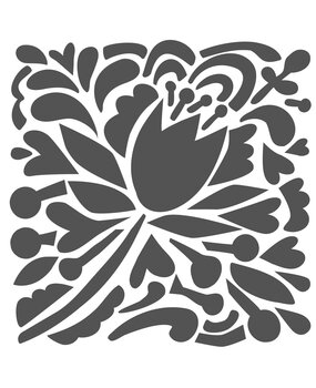 The Crafter's Workshop Tulip Party 6x6 Inch Stencil (TCW993s) (OUTLET)