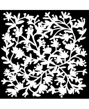 The Crafter's Workshop Viney Flowers 6x6 Inch Stencil (TCW956s) (OUTLET)