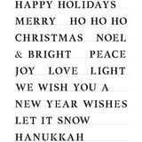 The Crafter's Workshop Holiday Good Words A2 Layered Stencil (TCW6052) (OUTLET)