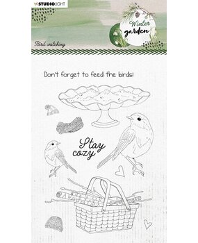 Studio Light Winter Garden Clear Stamps Bird Watching (SL-WG-STAMP161) (OUTLET)