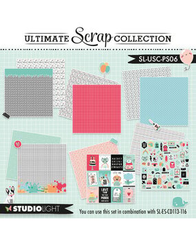 Studio Light Ultimate Scrap Collection 12x12 Inch Paper Pack Background (SL-USC-PS06) (OUTLET) Studio Light Ultimate Scrap Collection 12x12 Inch Paper Pack Background (SL-USC-PS06) (OUTLET)