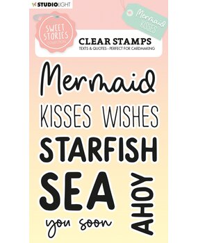 Studio Light Sweet Stories Clear Stamp Quotes Large Mermaid Kisses (SL-SS-STAMP441) (OUTLET)