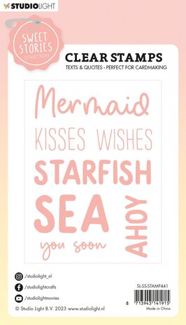 Studio Light Sweet Stories Clear Stamp Quotes Large Mermaid Kisses (SL-SS-STAMP441) (OUTLET)