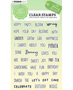 Studio Light Sweet Stories Clear Stamp Quotes Small Some Bunny Loves You (SL-SS-STAMP419) (OUTLET)