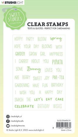 Studio Light Sweet Stories Clear Stamp Quotes Small Some Bunny Loves You (SL-SS-STAMP419) (OUTLET)