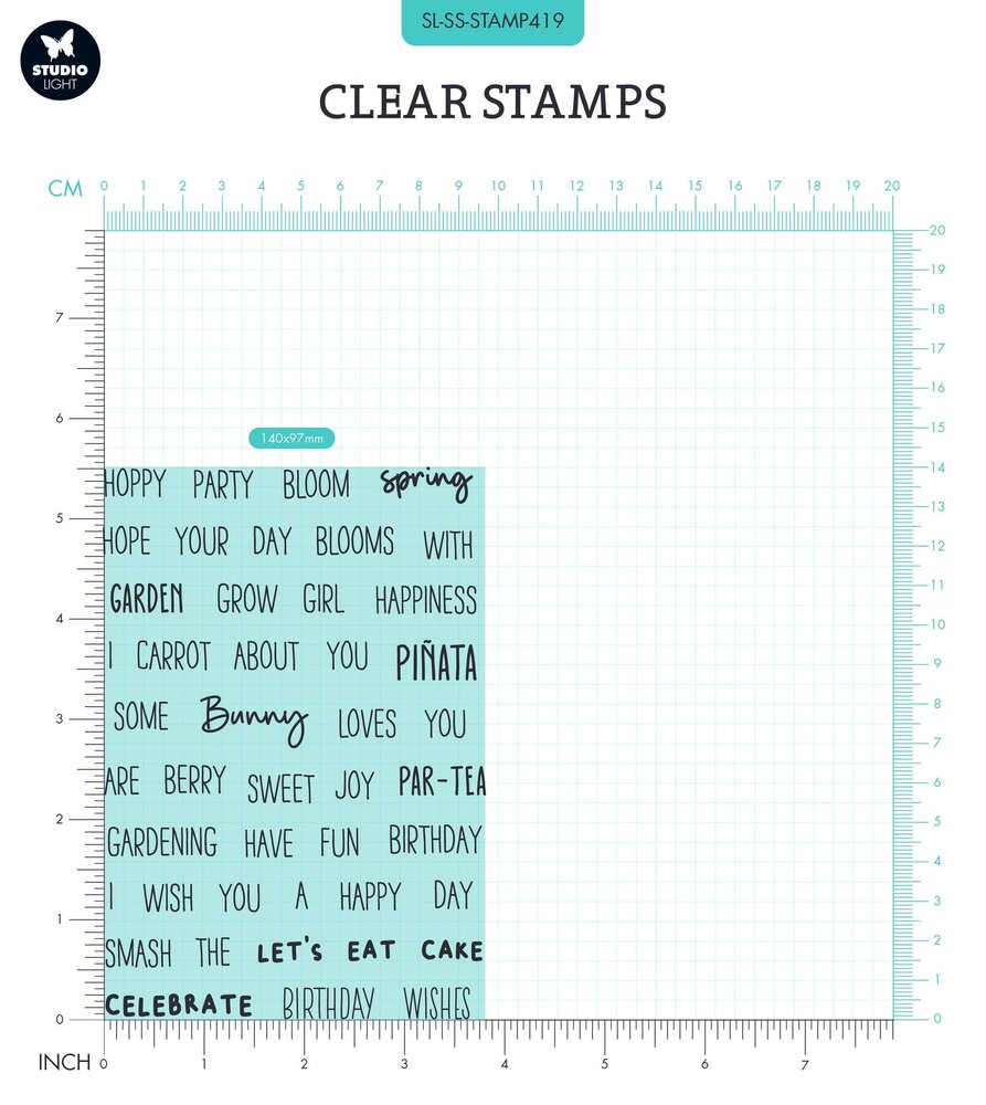 Studio Light Sweet Stories Clear Stamp Quotes Small Some Bunny Loves You (SL-SS-STAMP419) (OUTLET)