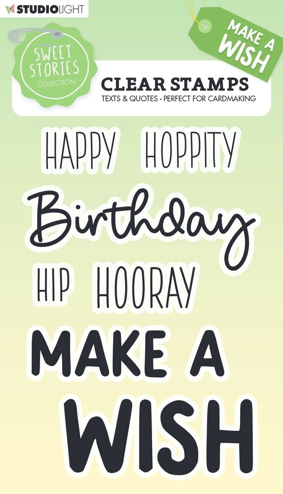 Studio Light Sweet Stories Clear Stamp Quotes Large Make a Wish (SL-SS-STAMP418) (OUTLET)