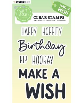 Studio Light Sweet Stories Clear Stamp Quotes Large Make a Wish (SL-SS-STAMP418) (OUTLET)
