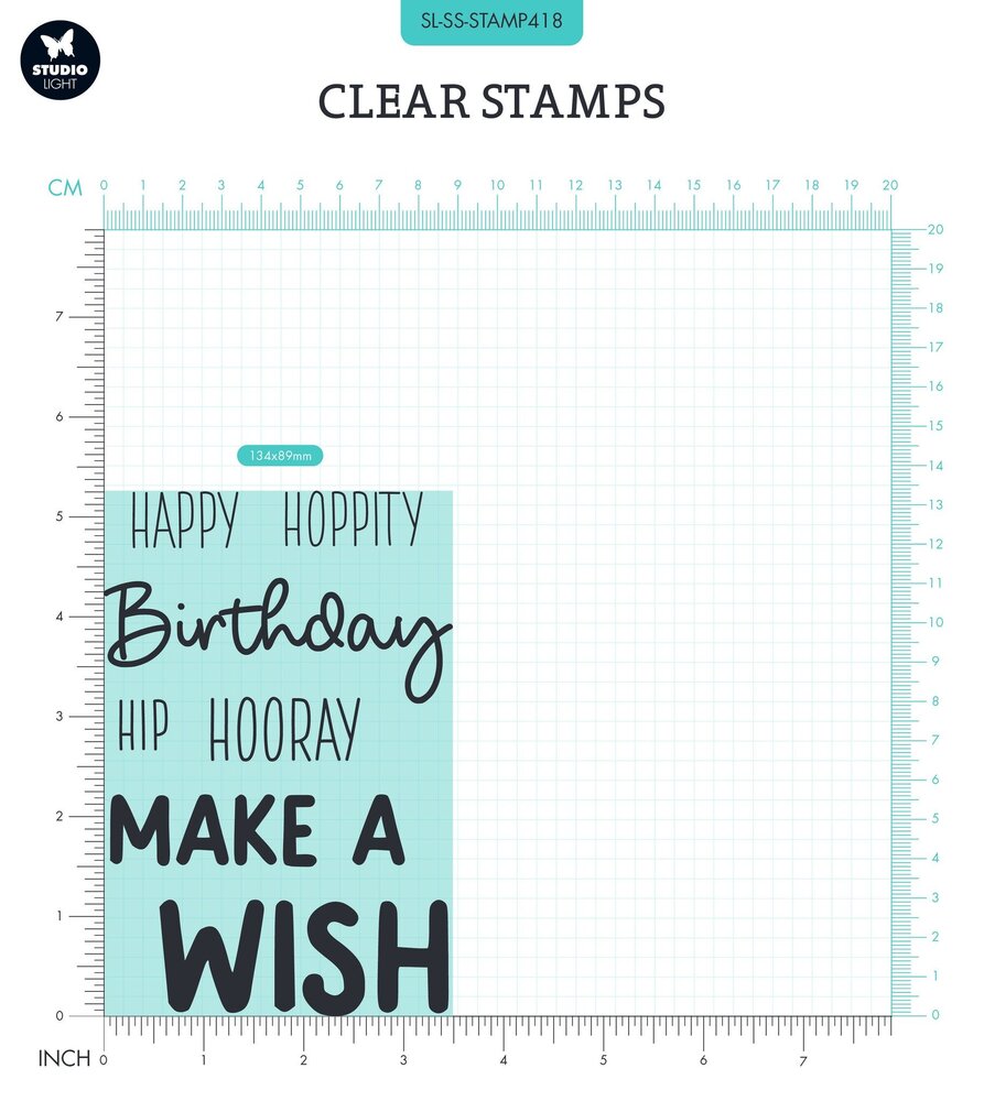 Studio Light Sweet Stories Clear Stamp Quotes Large Make a Wish (SL-SS-STAMP418) (OUTLET)