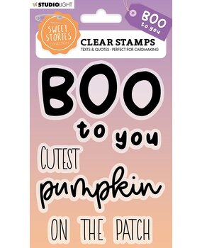 Studio Light Sweet Stories Clear Stamp Boo To You Quotes Large (SL-SS-STAMP271) (OUTLET)