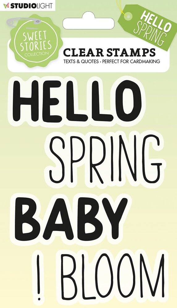 Studio Light Sweet Stories Clear Stamps Hello Spring Quotes (SL-SS-STAMP214) (OUTLET)