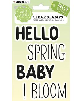 Studio Light Sweet Stories Clear Stamps Hello Spring Quotes (SL-SS-STAMP214) (OUTLET)