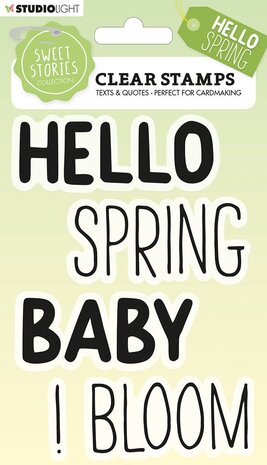 Studio Light Sweet Stories Clear Stamps Hello Spring Quotes (SL-SS-STAMP214) (OUTLET)