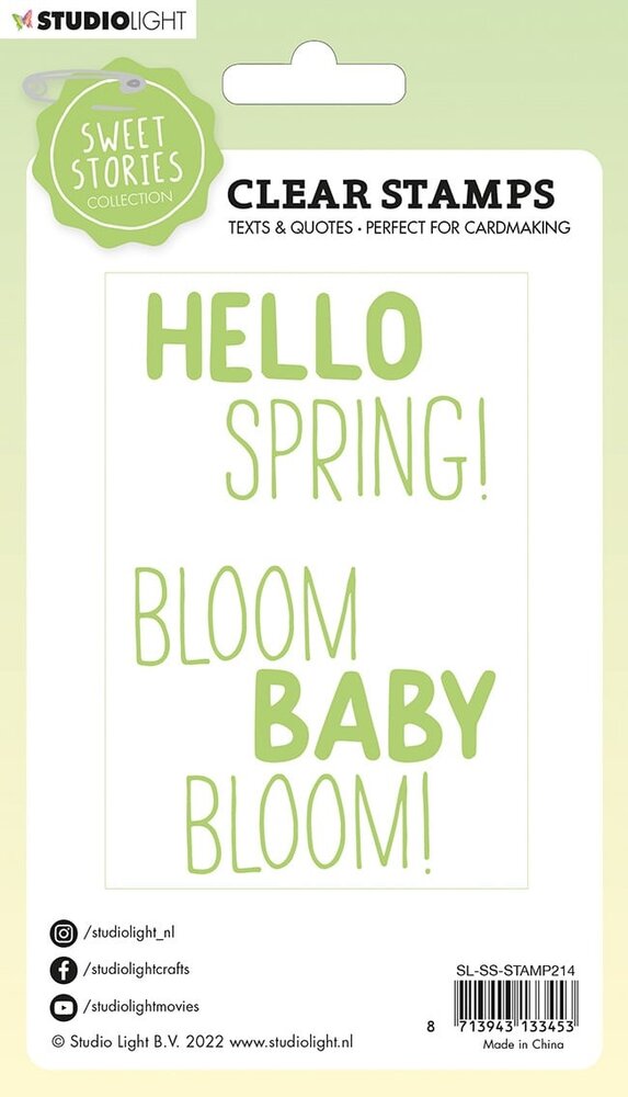 Studio Light Sweet Stories Clear Stamps Hello Spring Quotes (SL-SS-STAMP214) (OUTLET)