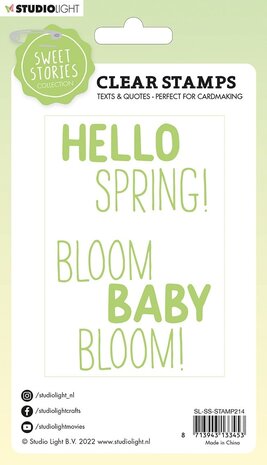 Studio Light Sweet Stories Clear Stamps Hello Spring Quotes (SL-SS-STAMP214) (OUTLET)