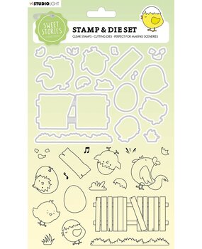 Studio Light Sweet Stories Stamp & Die Chicks and Eggs (SL-SS-SCD36) (OUTLET)