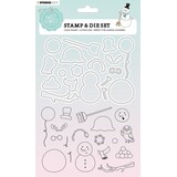 Studio Light Sweet Stories Stamp & Die Snowman (SL-SS-SCD19) (OUTLET)