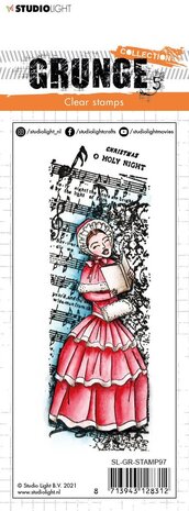 Studio Light Caroling Dickens Girl Grunge Stamps (SL-GR-STAMP97) (OUTLET)