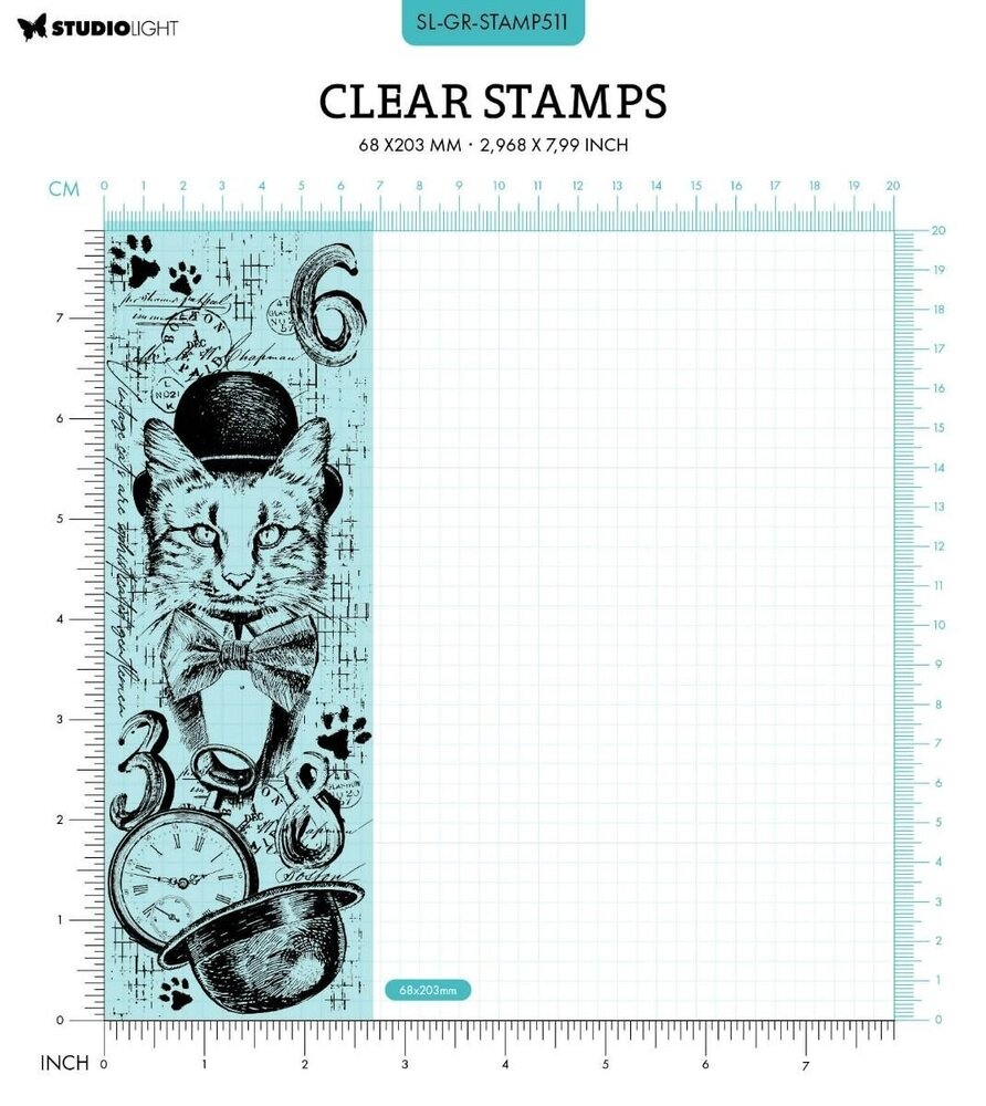 Studio Light Cat Gentleman Grunge Stamps (SL-GR-STAMP511) (OUTLET)