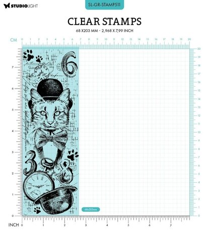 Studio Light Cat Gentleman Grunge Stamps (SL-GR-STAMP511) (OUTLET)
