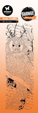 Studio Light Owl in Tree Grunge Stamps (SL-GR-STAMP447) (OUTLET)