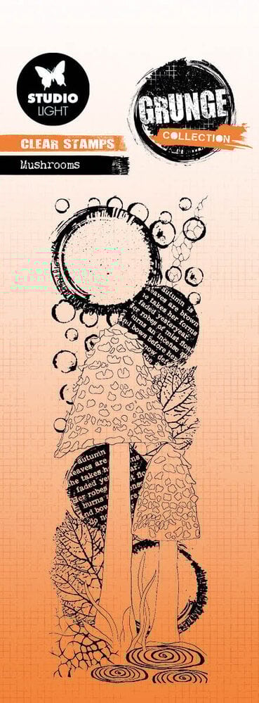 Studio Light Mushrooms Grunge Stamps (SL-GR-STAMP446) (OUTLET)