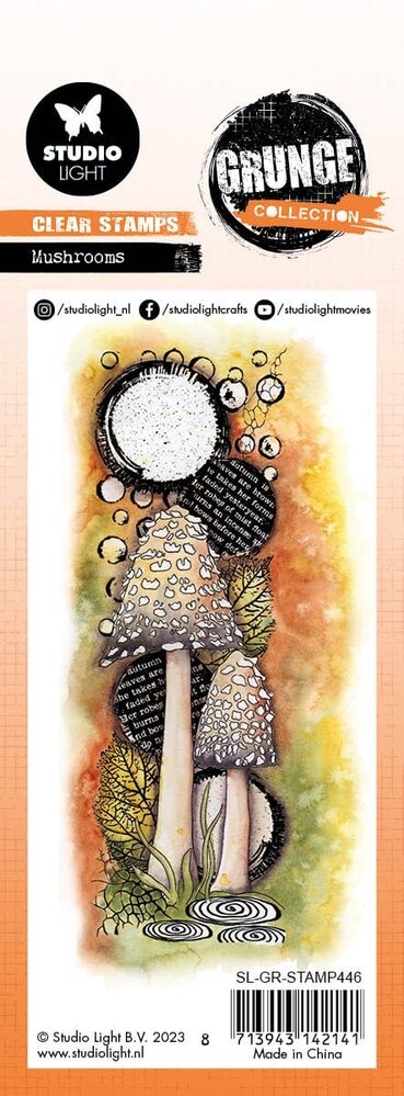 Studio Light Mushrooms Grunge Stamps (SL-GR-STAMP446) (OUTLET)