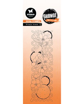 Studio Light Primula Branch Grunge Stamps (SL-GR-STAMP393) (OUTLET)