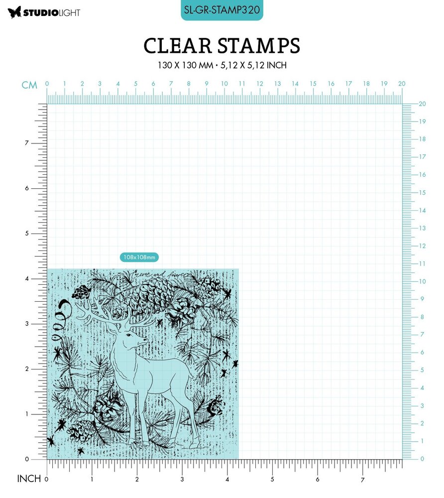 Studio Light Forest Deer Grunge Stamps (SL-GR-STAMP320) (OUTLET)