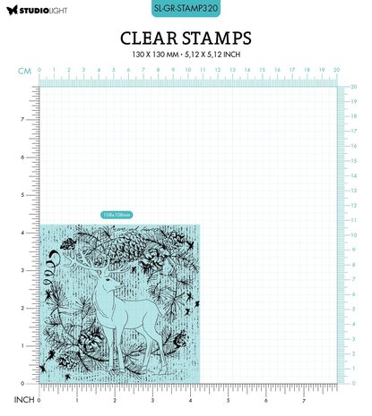 Studio Light Forest Deer Grunge Stamps (SL-GR-STAMP320) (OUTLET)