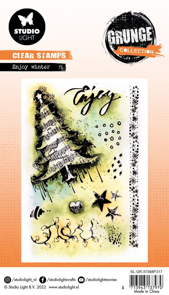 Studio Light Enjoy Winter Grunge Stamps (SL-GR-STAMP317) (OUTLET)