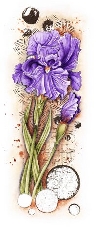 Studio Light Iris Grunge Stamps (SL-GR-STAMP203) (OUTLET)